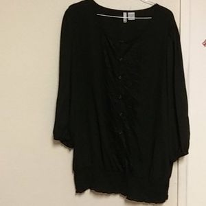Worn womens dress or casual 3/4 sleeve shirt
